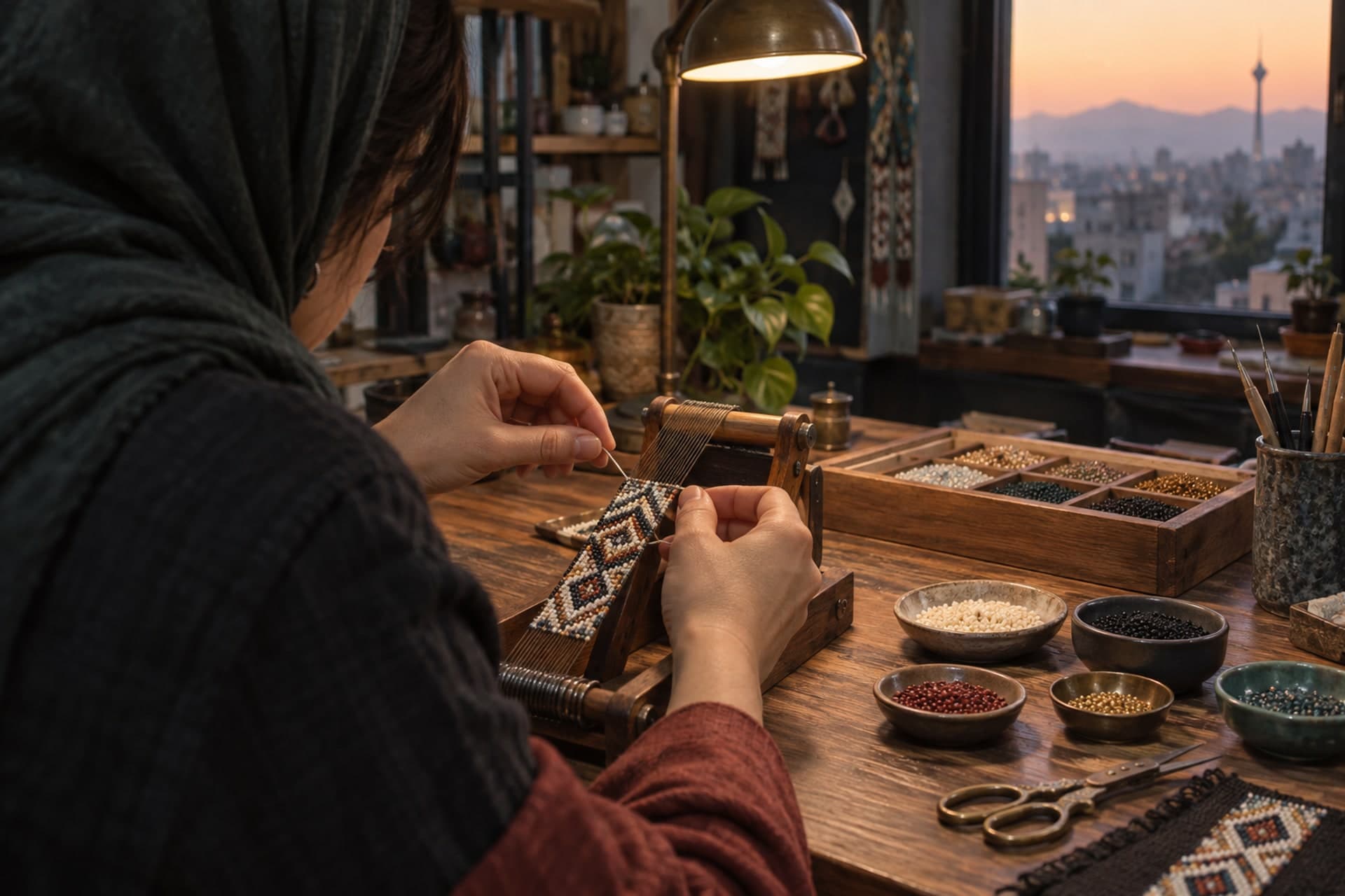 تصویرسازی اصلی برای ورکشاپ منجوقبافی (میوکی)